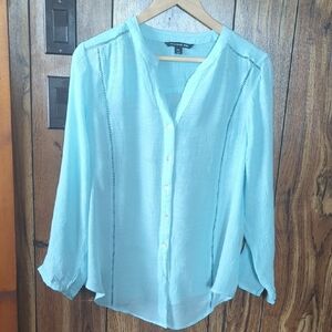 Zac & Rachel Sky Blue Blouse Women Size PXL